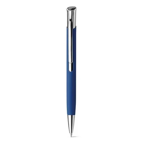 Bolígrafo de aluminio con acabado de goma tinta azul ref 81192 - Azul 01