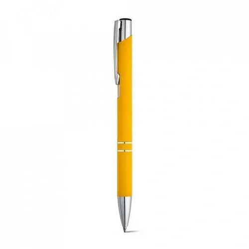 Bolígrafo de aluminio con acabado en goma ref 81141 - Amarillo
