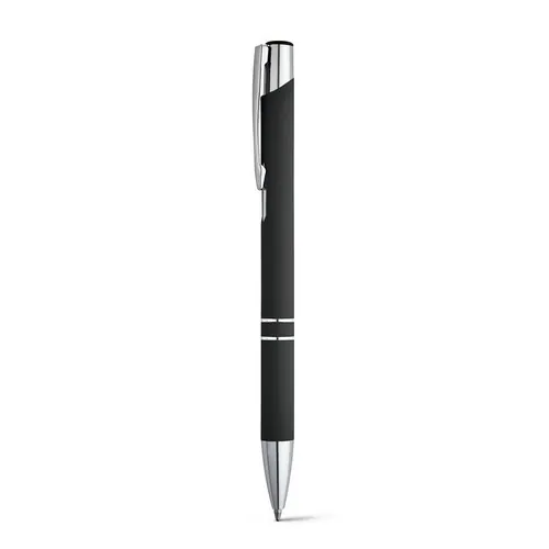 Bolígrafo de aluminio con acabado en goma ref 81141 - Negro 01