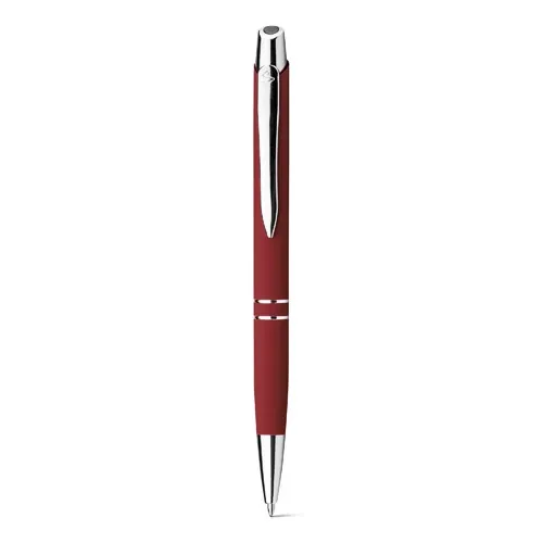 Bolígrafo de aluminio con acabado engomado ref 11083 - Burdeos