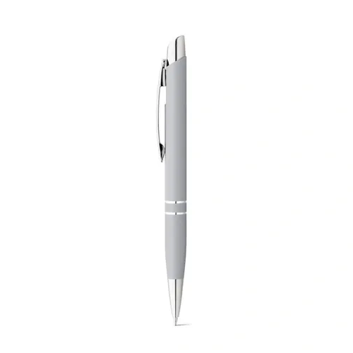 Bolígrafo de aluminio con acabado engomado ref 11083 - Cromado Satinado