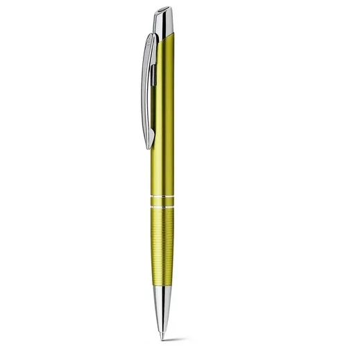 Bolígrafo de aluminio con clip escritura azul ref 11082 - Amarillo