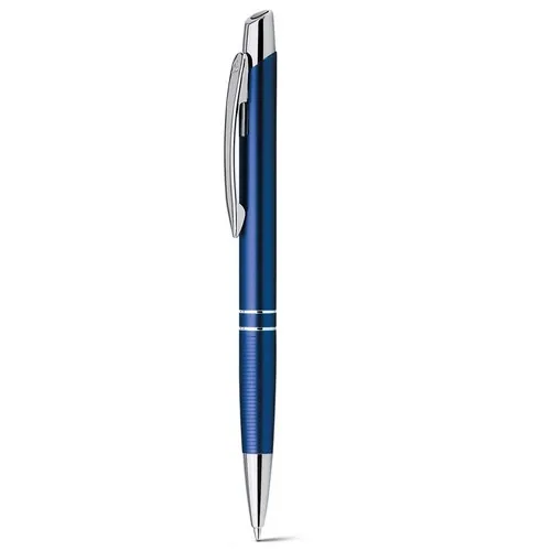 Bolígrafo de aluminio con clip escritura azul ref 11082 - Azul