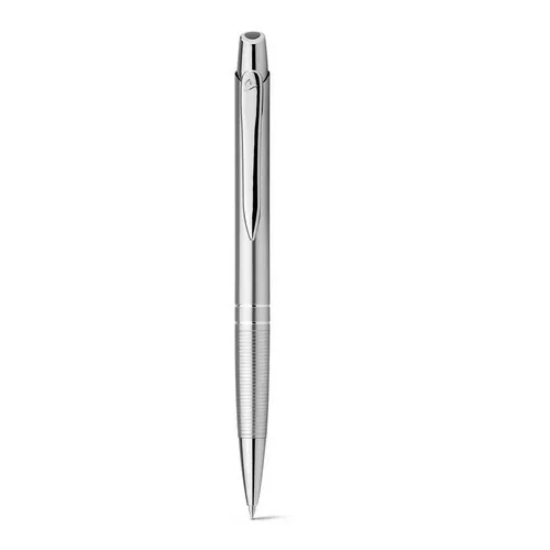 Bolígrafo de aluminio con clip escritura azul ref 11082 - Cromado Satinado 01