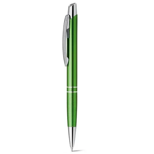 Bolígrafo de aluminio con clip escritura azul ref 11082 - Verde Claro