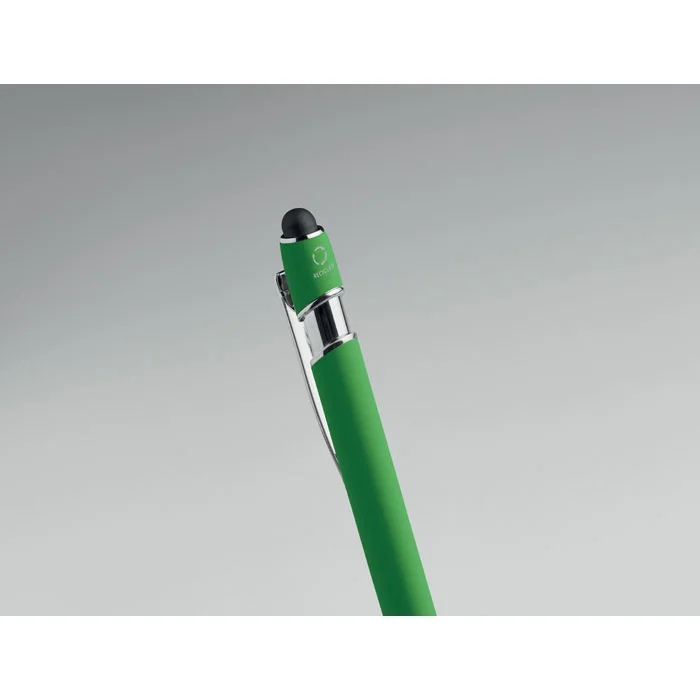 Bolígrafo de aluminio gomoso personalizable y ecológico ref MO2798 - Lima 00