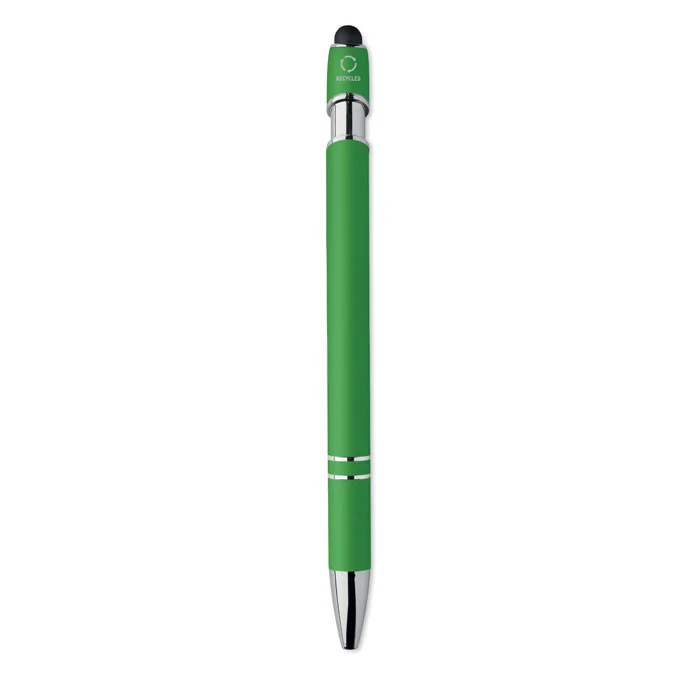 Bolígrafo de aluminio gomoso personalizable y ecológico ref MO2798 - Lima Arriba