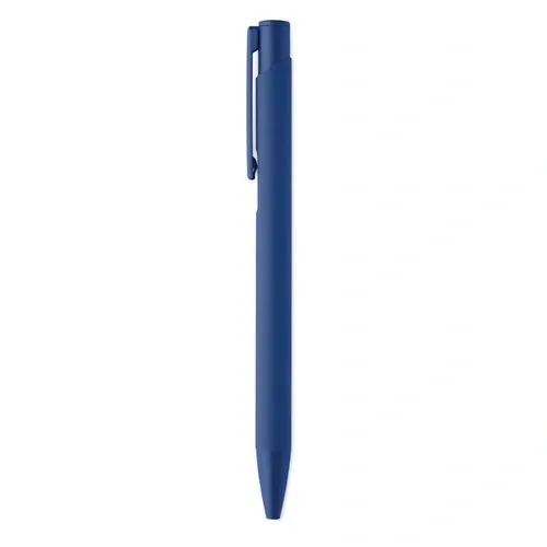 Bolígrafo de aluminio gomoso personalizable y ecológico ref MO2799 - Azul Royal Side