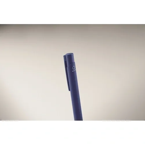 Bolígrafo de aluminio gomoso personalizable y ecológico ref MO2799 - Detail Azul