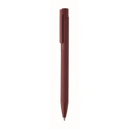 Bolígrafo de aluminio gomoso personalizable y ecológico ref MO2799 - Front Rojo