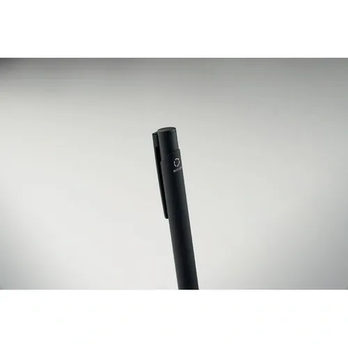 Bolígrafo de aluminio gomoso personalizable y ecológico ref MO2799 - Negro Item Detail Picture