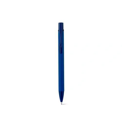 Bolígrafo de aluminio reciclado con acabado de goma ref 91944 - Azul 02