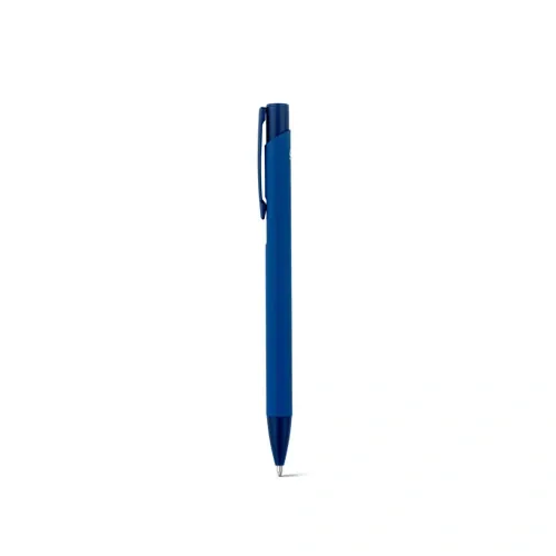 Bolígrafo de aluminio reciclado con acabado de goma ref 91944 - Azul
