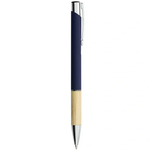 Bolígrafo de aluminio reciclado con acabado gomoso ref GA29 - Azul Marino