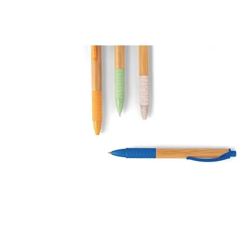 Bolígrafo de bambú con clip antideslizante tinta azul ref 81013 - 00 02