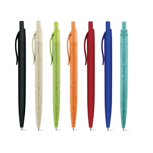 Bolígrafo ecológico de paja de trigo escritura azul ref 81168