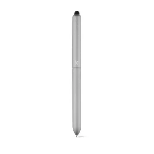 Bolígrafo ergonómico con punta táctil de silicona ref 11152 - Cromado Satinado