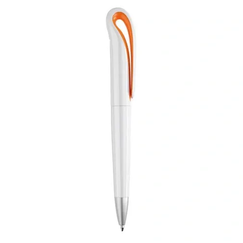Bolígrafo giratorio con tinta azul ref MO7793 - Front Naranja