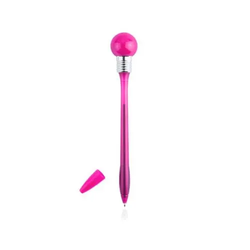 Bolígrafo bombilla con linterna esférica multicolor ref 4707 - Fucsia