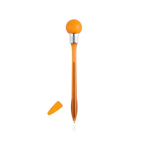 Bolígrafo bombilla con linterna esférica multicolor ref 4707 - Naranja