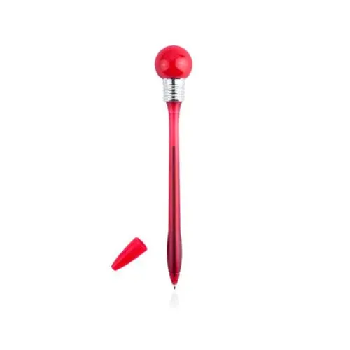 Bolígrafo bombilla con linterna esférica multicolor ref 4707 - Rojo