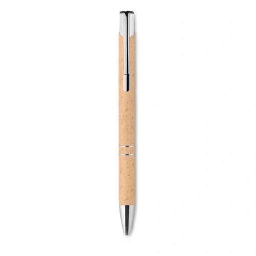 Bolígrafo pulsador ecológico de paja de trigo ref MO9762 - Top Naranja