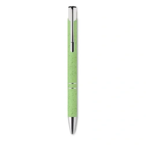 Bolígrafo pulsador ecológico de paja de trigo ref MO9762 - Top Verde