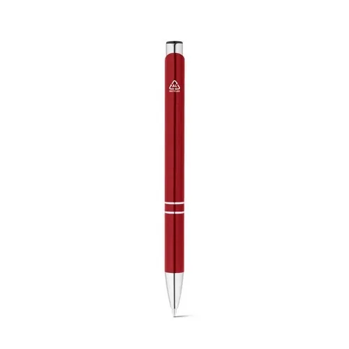 Bolígrafo reciclado de aluminio con tinta azul ref 91777 - Rojo 03