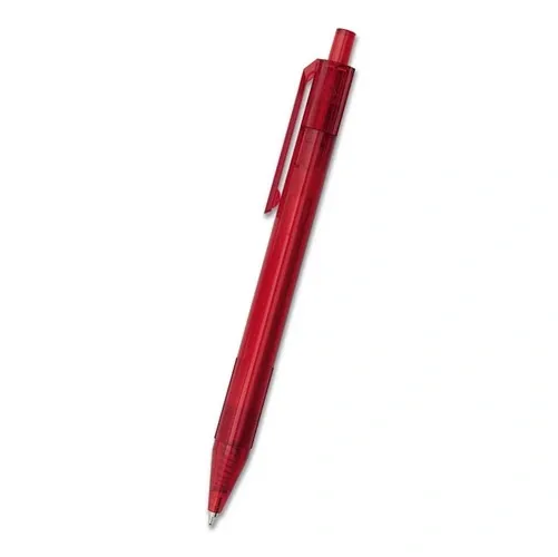 Bolígrafo RPET transparente con carga jumbo ref MY13 - Rojo