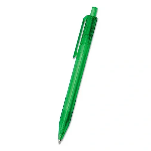 Bolígrafo RPET transparente con carga jumbo ref MY13 - Verde