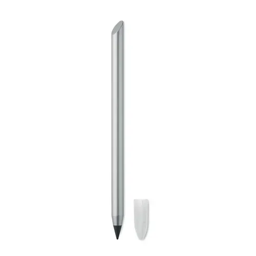 Bolígrafo sin tinta de aluminio reciclado de larga duración ref MO2354 - Open Plata Mate