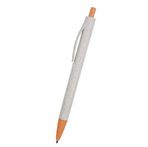 Bolígrafo sostenible de caña de trigo ref EC12 - Naranja