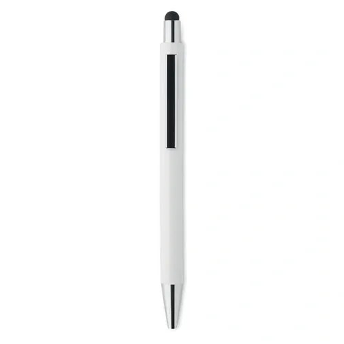 Bolígrafo antibacteriano de ABS tinta azul ref MO6153 - Back Blanco