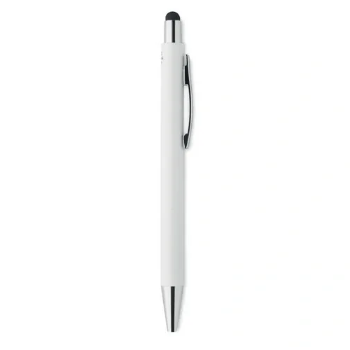 Bolígrafo antibacteriano de ABS tinta azul ref MO6153 - Top Blanco