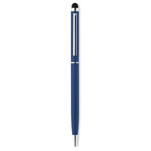 Bolígrafo giratorio de aluminio con puntero táctil ref MO8209 - Azul