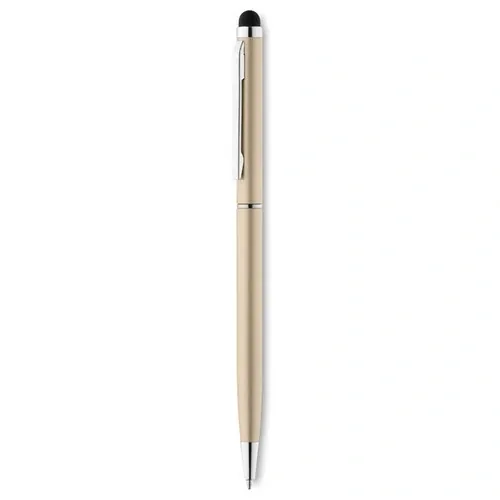 Bolígrafo giratorio de aluminio con puntero táctil ref MO8209 - Back Champagne