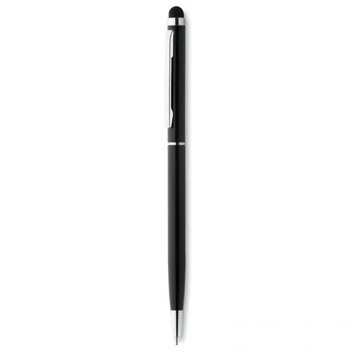Bolígrafo giratorio de aluminio con puntero táctil ref MO8209 - Back Negro