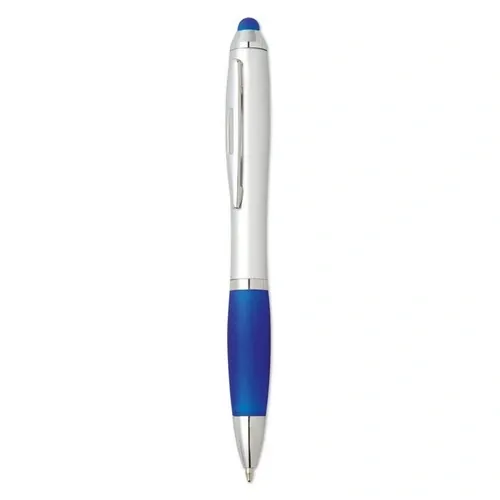 Bolígrafo giratorio con agarre suave y puntero táctil ref MO8152 - Back Azul
