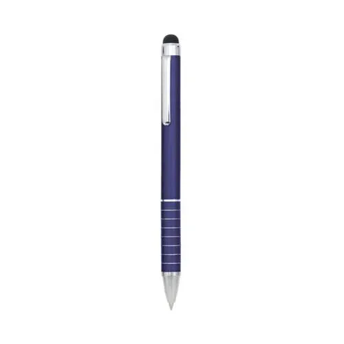 Bolígrafo puntero giratorio en aluminio metalizado ref 3960 - Azul