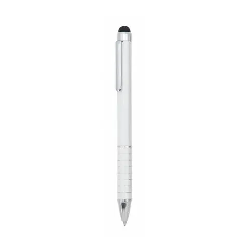 Bolígrafo puntero giratorio en aluminio metalizado ref 3960 - Blanco