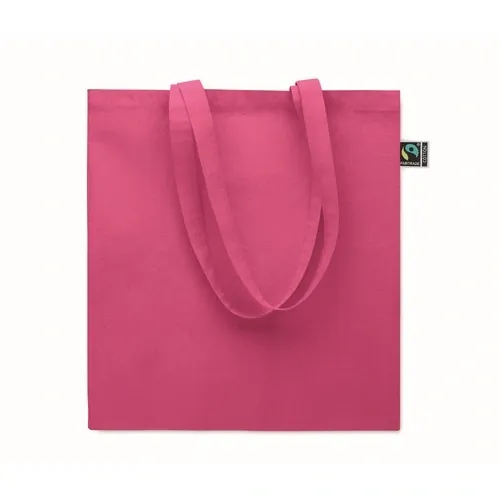 Bolsa algodón Fairtrade 180gr personalizable para compras ref MO2590 - Back Rosa