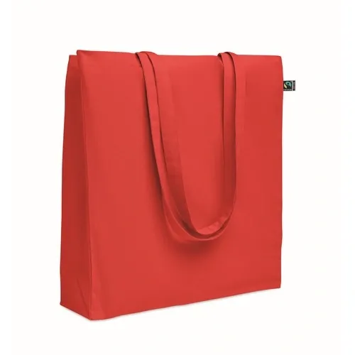 Bolsa algodón Fairtrade 180gr personalizable para compras ref MO2590 - Front Rojo