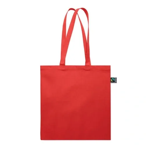 Bolsa algodón Fairtrade 180gr personalizable para compras ref MO2590 - Rojo Side