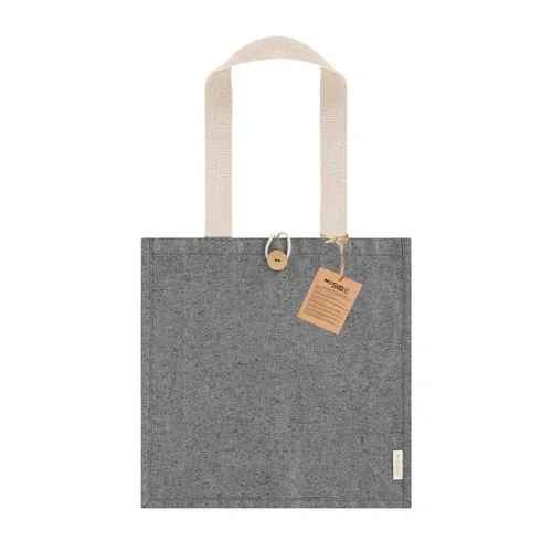 Bolsa Brotax de algodón reciclado con asas largas ref 22088 - Negro