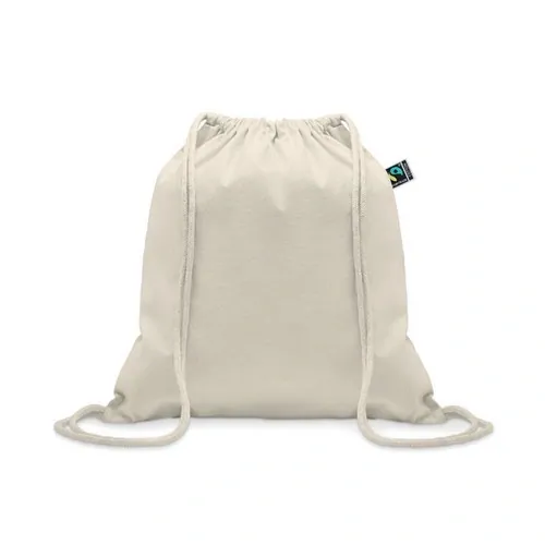 Bolsa de cuerdas de algodón Fairtrade resistente ref MO2096 - Beig
