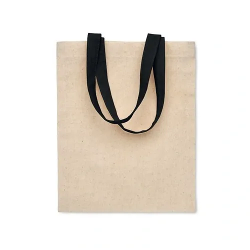 Bolsa de regalo de algodón con asas cortas ref MO2147 - Front Negro