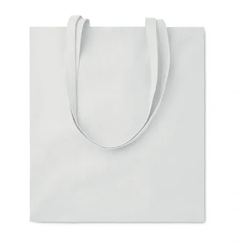 Bolsa de compra de algodón con asas largas ref MO9846 - Blanco
