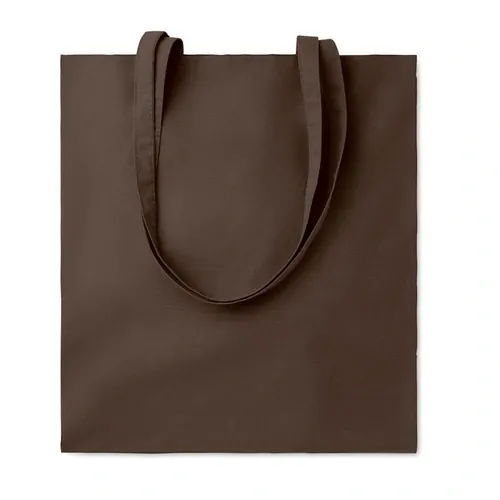 Bolsa de compra de algodón con asas largas ref MO9846 - Chocolate