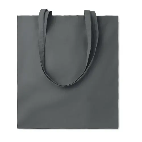 Bolsa de compra de algodón con asas largas ref MO9846 - Gris Piedra
