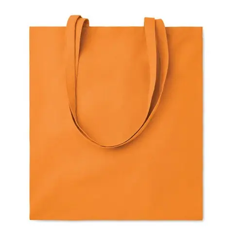 Bolsa de compra de algodón con asas largas ref MO9846 - Naranja